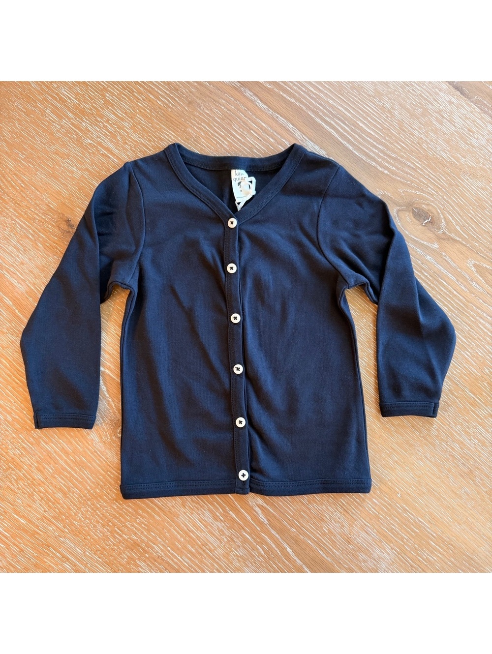Kate Quinn Cotton Black Button Up Cardigan 3T